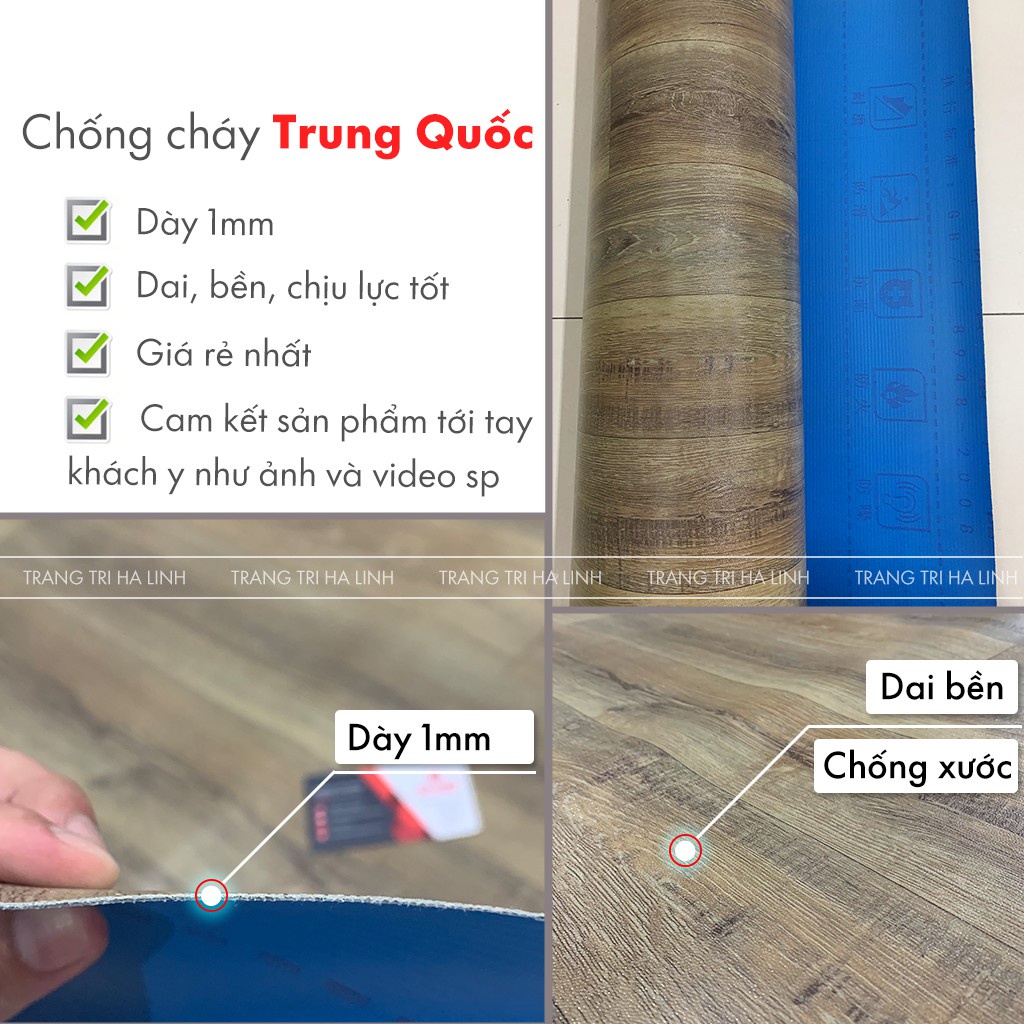 Thảm simili trải sàn vân gỗ chống cháy , thảm nhựa trải sàn cao cấp chống trơn trượt dày 1.2mm nhiều mẫu đẹp