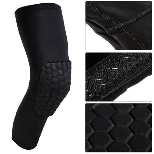 HGL♪1Pc Sports Knee Pads Football Basketball Leg Long Sleeve Kneepad Protector