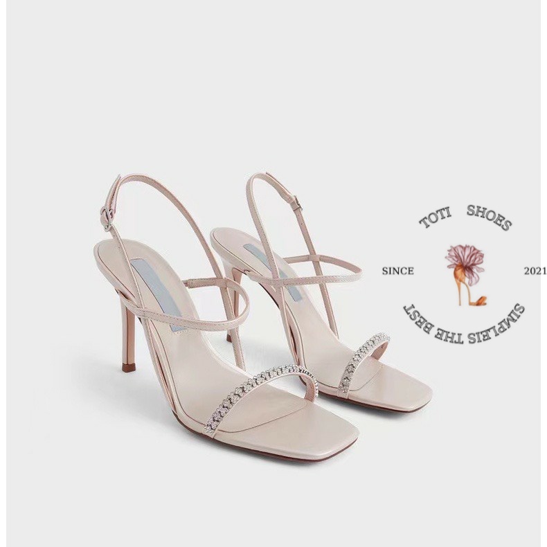 SANDAL CAO GÓT TOTIIE SHOES - GUỐC NỮ DÂY NGANG MẢNH - GIÀY THỜI TRANG HẬU CÀI KHÓA SAU - G2207530