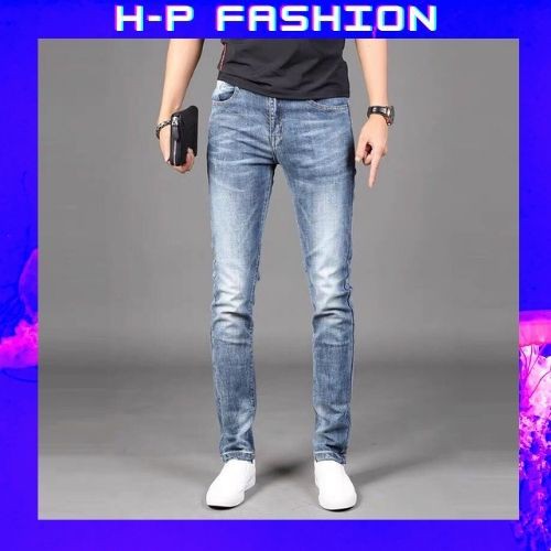 Quần Jean Nam Trơn Màu Xanh 🔵 𝐅𝐑𝐄𝐄 𝐒𝐇𝐈𝐏 🔵 Quần Bò Nam Co Giãn Thời Trang Hpfashion - Qjnhp027