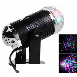 Đèn led trụ  cầu xoay pha lê  vũ trường cảm ứng theo nhạc