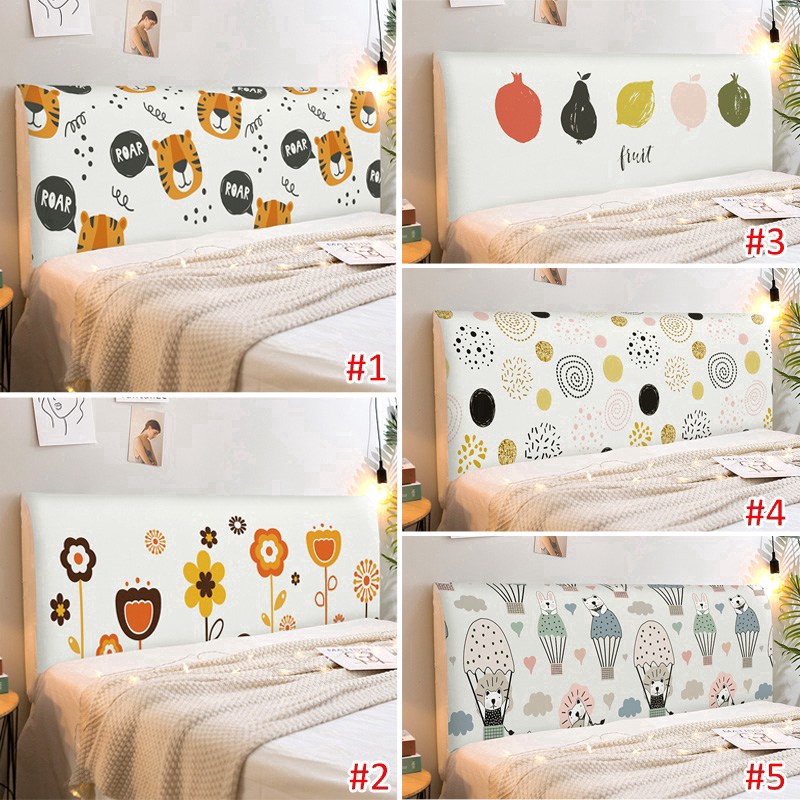 Bọc đầu giường co giãn chống bụi in họa tiết đáng yêu