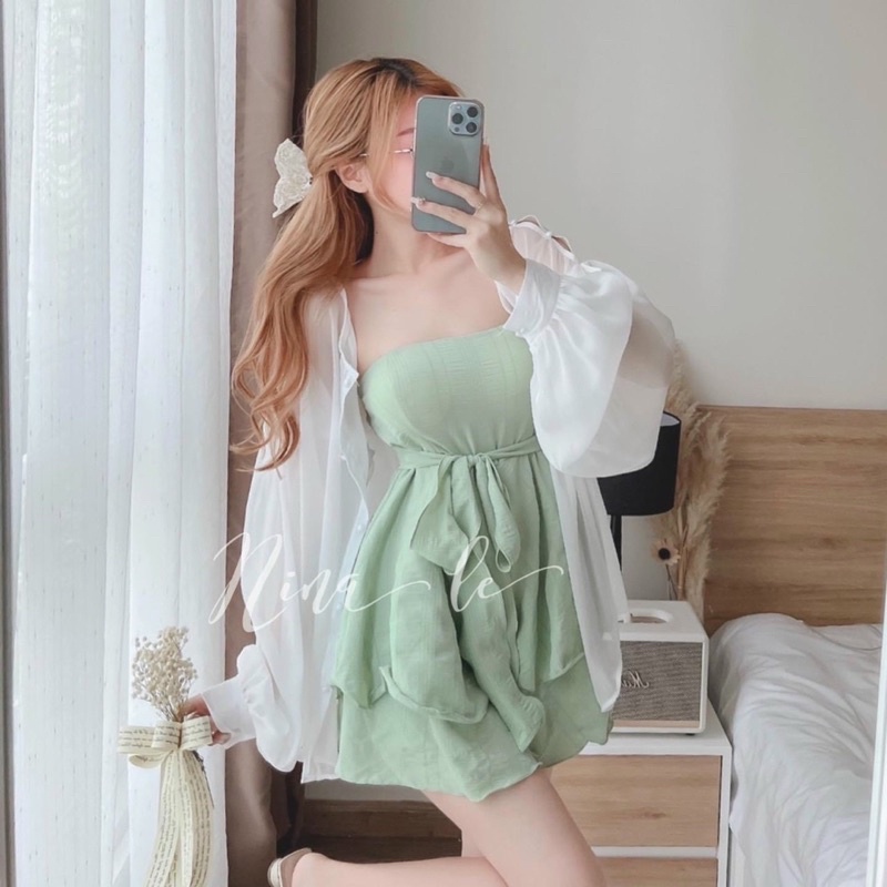 Set jump phối áo khoác mẫu chị Nina Lê ✨Lotus shop✨ vtt