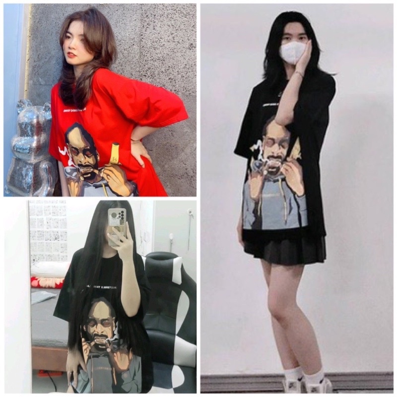 Áo Thun Nữ Tay Lỡ In Hình 3D Chất Cotton Khô Chuẩn From Dáng Loại 1-Áo Phông Nam Nữ Unisex from Rộng