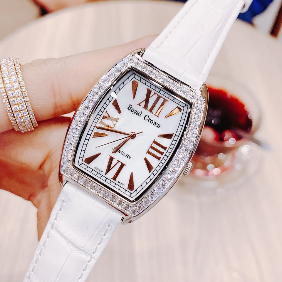 Đồng Hồ Nữ Chính Hãng Dây Da Royal Crown 3635 Chống Nước Chống Xước | BigBuy360 - bigbuy360.vn