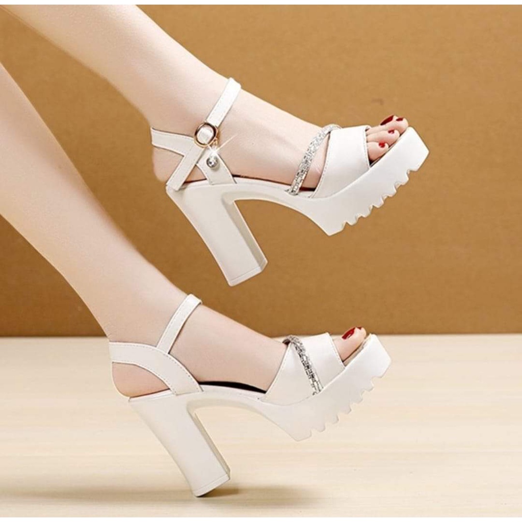 SANDAL CG ĐẾ THÔ 1 DÂY ĐÁ CAO CẤP
