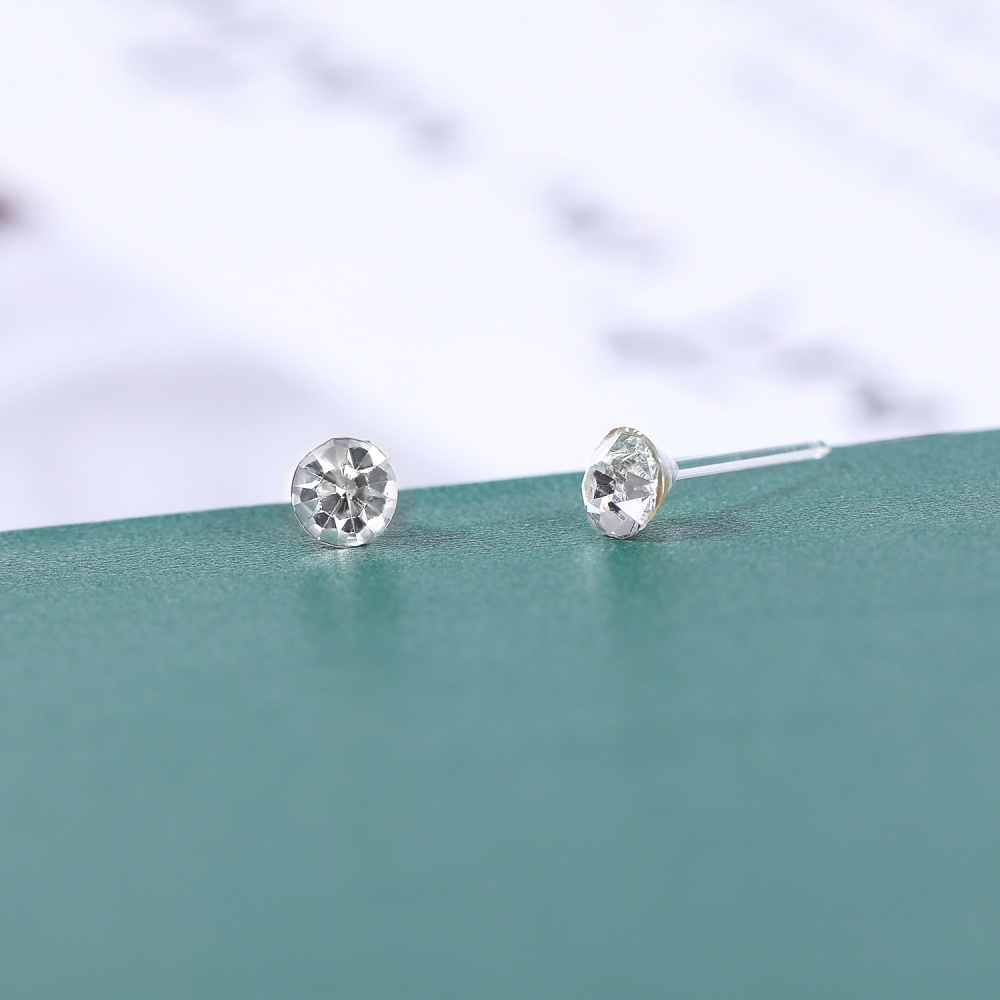 Set 10/20 Cặp Bông Tai Đính Đá 0.8Mm Không Gây Dị Ứng Thời Trang Nữ
