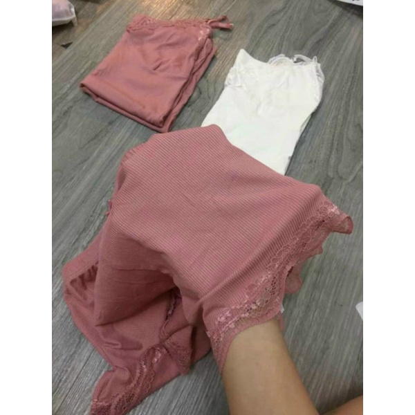 bộ đồ ngủ 2 dây phối ren siêu xinh