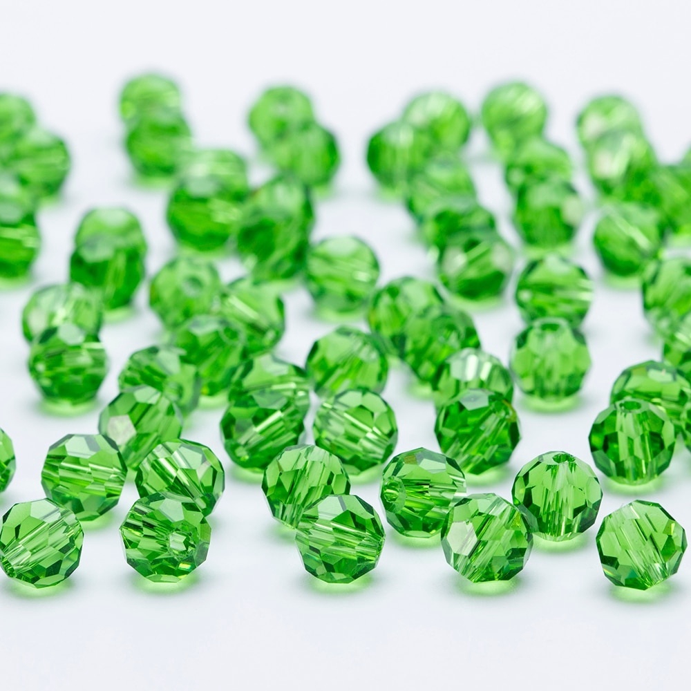 Bộ 20 Hạt Thủy Tinh Màu Trơn Kích Thước 8mm Dùng Làm Trang Sức