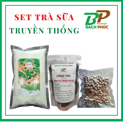 SET NGUYÊN LIỆU TRÀ SỮA TRUYỀN THỐNG NGUYÊN LIỆU TRÀ SỮA TẶNG KÈM TRÂN CHÂU ĐEN - KHO PHA CHẾ ĐÀ NẴNG