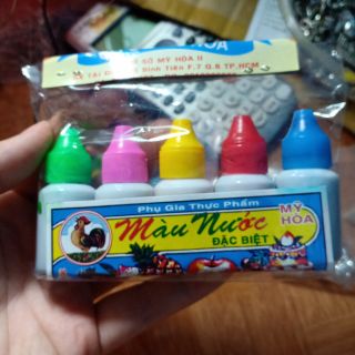 5 chai màu nước thực phẩm làm slime