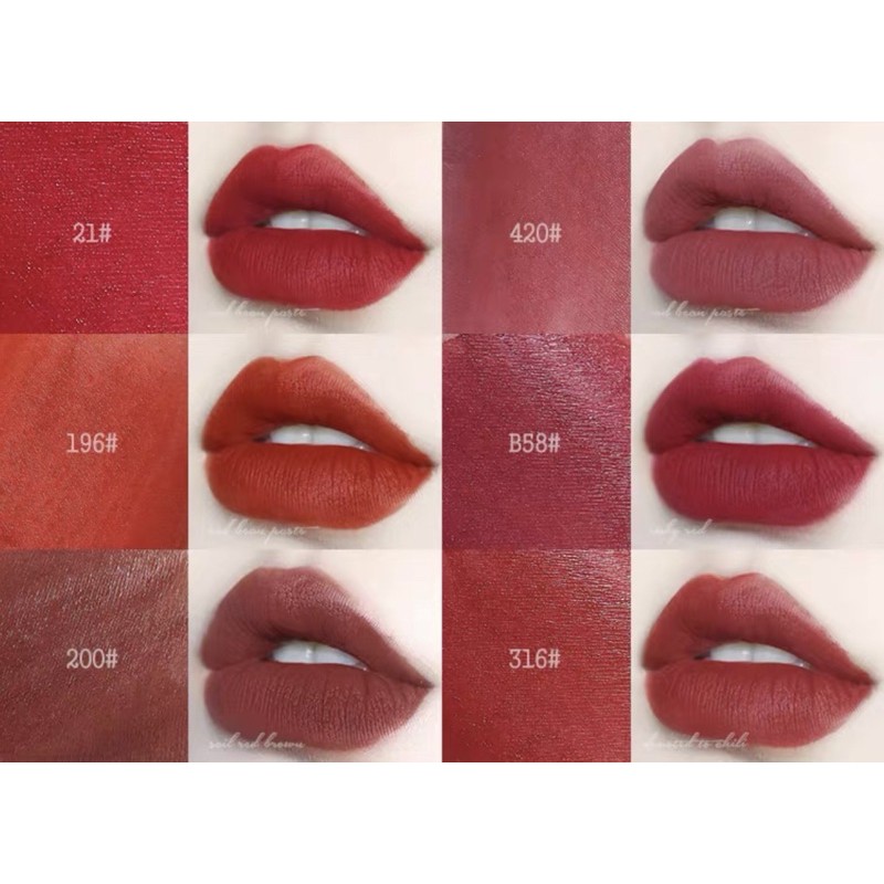 Son Velvet Matte Lipstick Nội Địa Trung Dupe YSL Slim Sang Chảnh