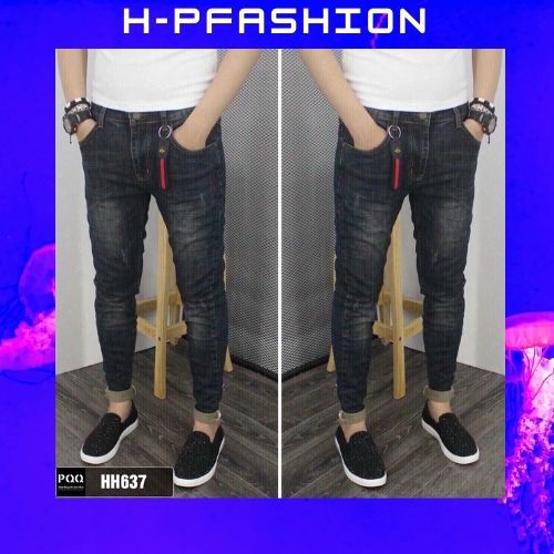 Quần Jean Nam Trơn Màu Xanh Đen 🔵 𝐅𝐑𝐄𝐄 𝐒𝐇𝐈𝐏 🔵 Quần Bò Nam Co Giãn Thời Trang Hpfashion - Qjnhp014