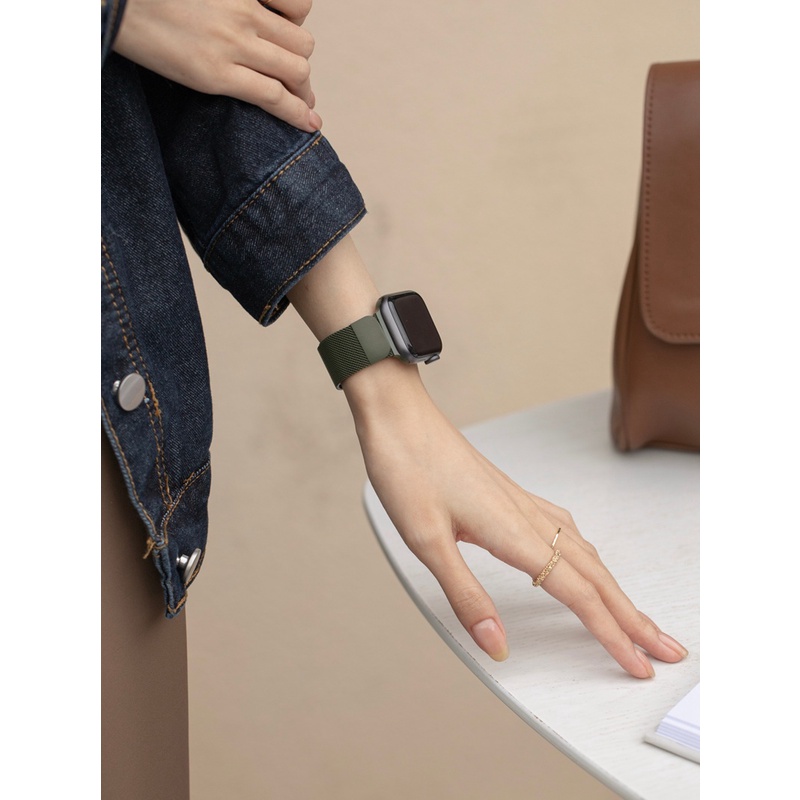 Dây đeo inox Milanese cho đồng hồ thông minh Smart Watch Series 7 IWatch 45mm 41mm