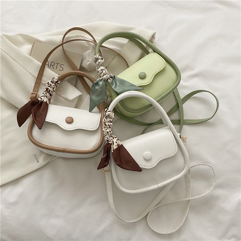 Túi Đeo Vai Hình Vuông Màu Trơn Phong Cách retro Đơn Giản Thời Trang 2022