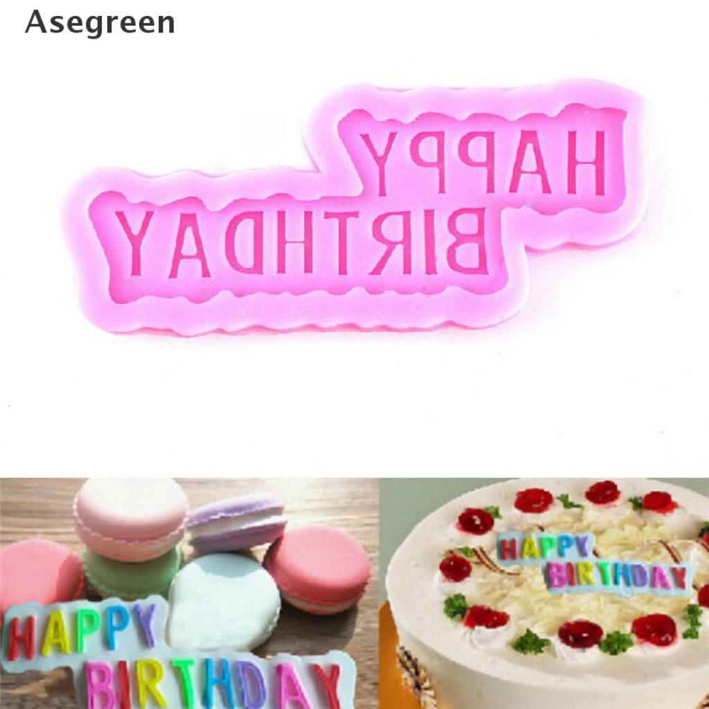 Khuôn Silicone Nhấn Bánh Chữ Happy Birthday