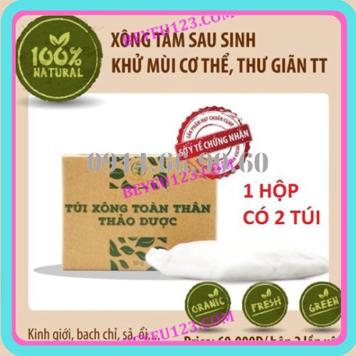 Hộp 2 Túi lọc xông toàn thân thảo dược tắm Wonmom 50gr -  sau sinh cho Mẹ (Việt Nam) 50gr/hộp