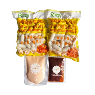 [Combo Tok Phô Mai] 1KG Bánh Gạo Tokbokki nhân Phô Mai làm 2 món