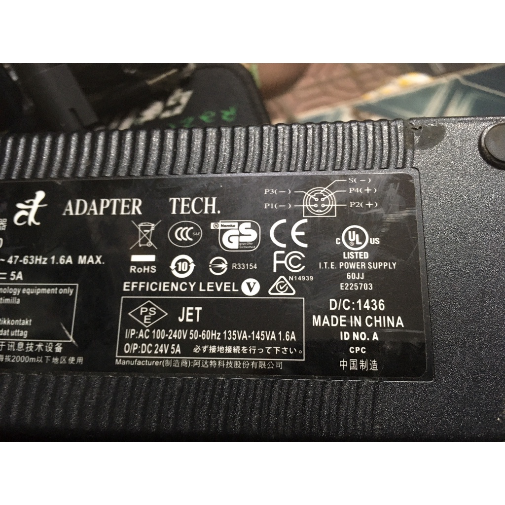 QUA SỬ DỤNGnguồn 24V 5A chân cắm 4 pin KÈM DÂY NGUỒN / CAMERA