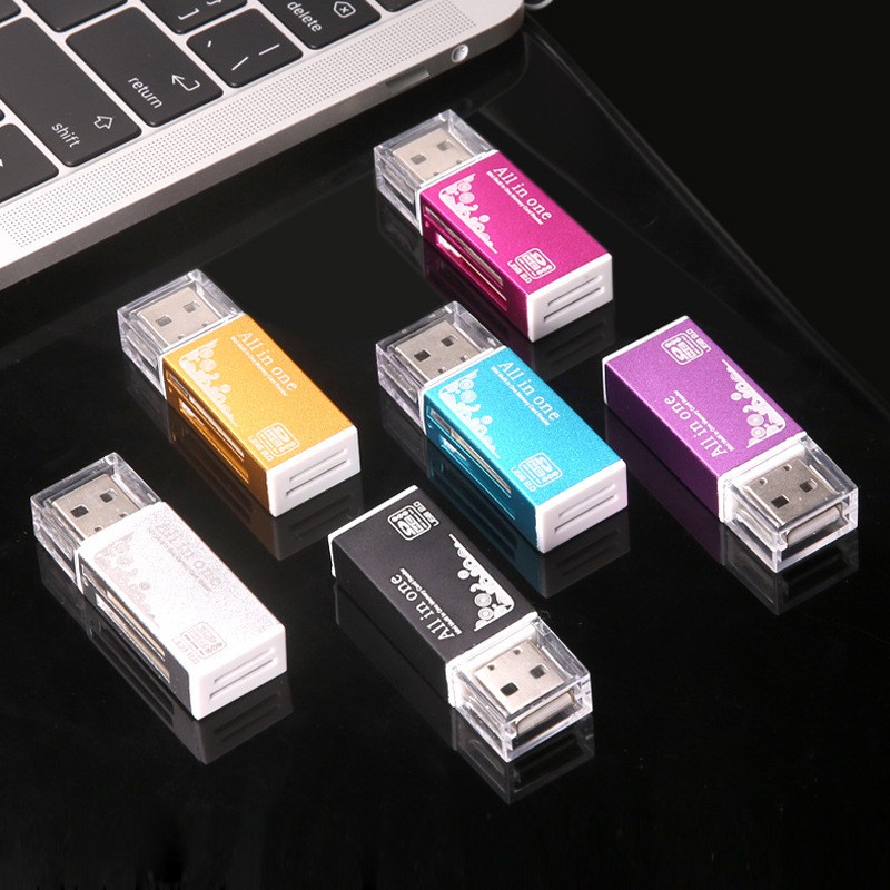 Đầu Đọc Thẻ Nhớ Đa Năng USB 4 trong 1 SD/TF/CF/MS Tiện Lợi Cho Máy Tính