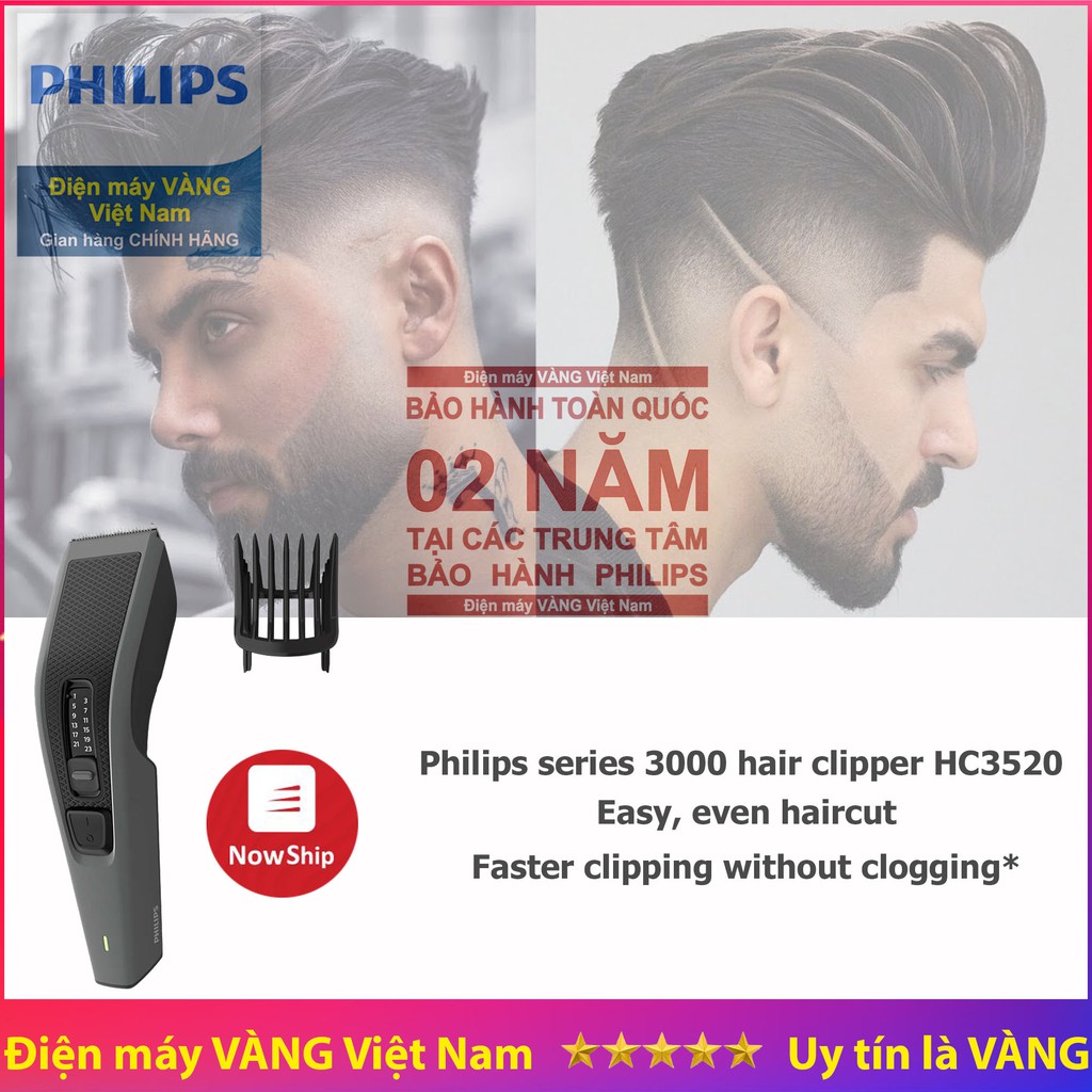 Tông đơ cắt tóc thế hệ mới Philips HC3520 hãng phân phối