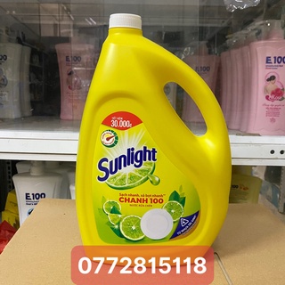 Can nước rửa bát Sunlight chanh 100 3,6kg
