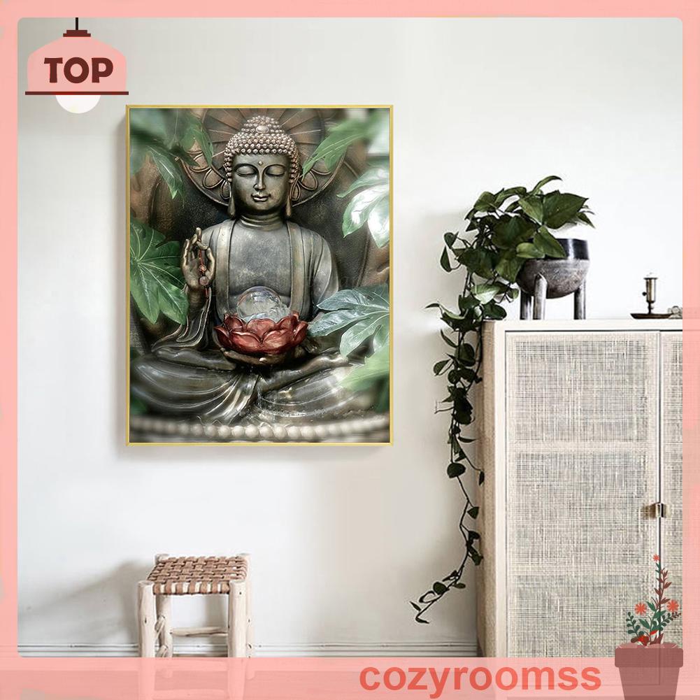 (canvas no printing)  Tranh Thêu Chữ Thập DIY 11CT Hình Phật Độc Đáo