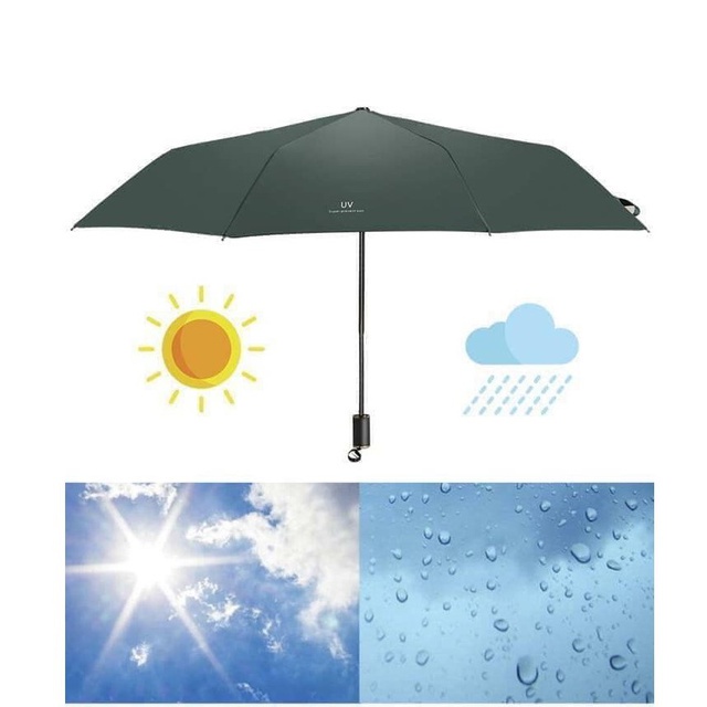 Dù che mưa phủ lớp chống tia UV 2 lớp  gấp gọn , ô chống nắng chất lượng cao