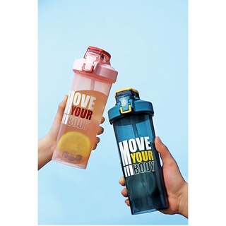 Bình Nước tập Gym Yoga 800ml Kèm Quả Lắc, Bình Đựng Nước Du Lịch Chơi Thể Thao Thể Hình Cao Cấp