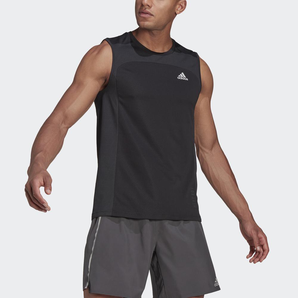 [Mã WABRDAS giảm 15% tối đa 500K đơn 1 triệu] Áo Tank Top adidas RUNNING Nam Chạy Bộ Heat.Rdy Màu Đen GK4298