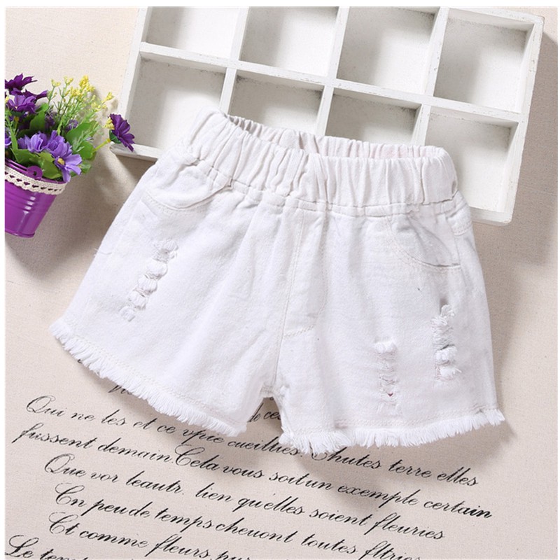 Quần Short Denim Cho Bé Gái (2-14 Tuổi)