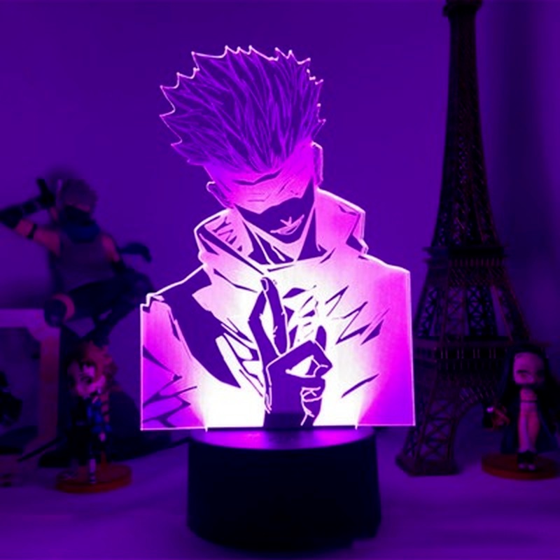 Đèn ngủ bóng LED 16/7 màu hình nhân vật phim Jujutsu Kaisen 3D bằng acrylic