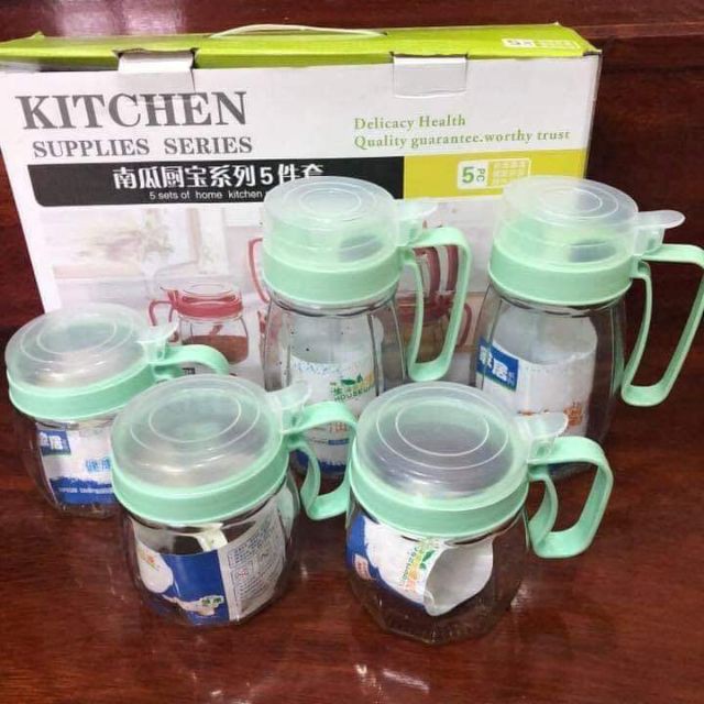 Bộ 5 hũ đựng gia vị | BigBuy360 - bigbuy360.vn