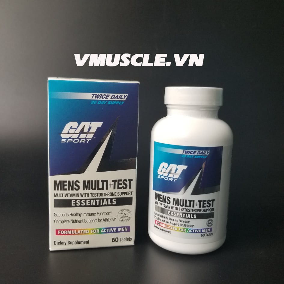 GAT Sport Men's Multi +Test bổ sung multivitamin kết hợp tribulus và boron
