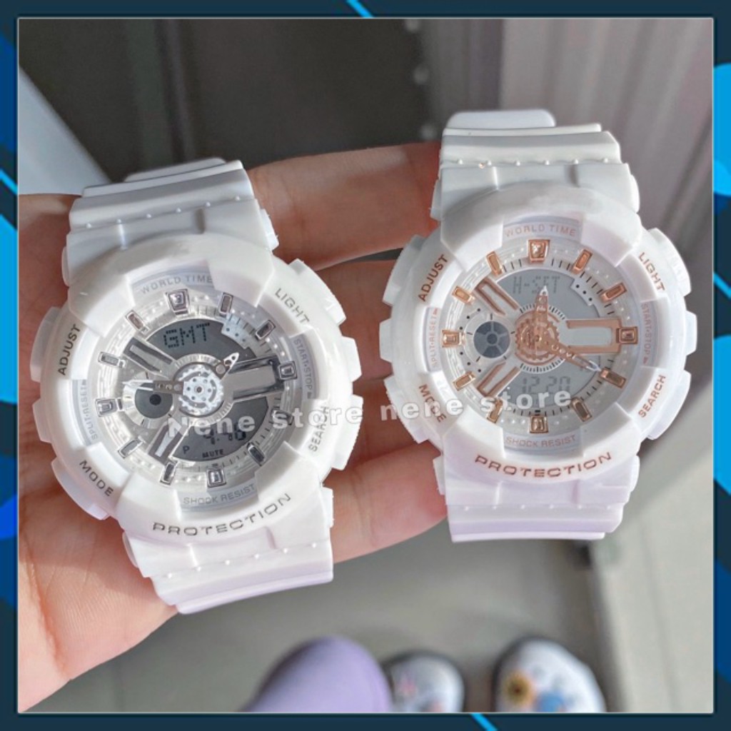 Đồng hồ nữ HSET dây nhựa trắng kiểu dáng năng động cho tuổi teen chuyên sỉ đồng hồ