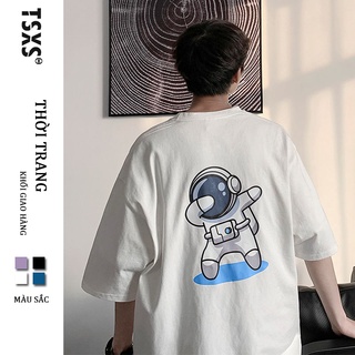 【Quảng châu】Áo thun tay lỡ Áo phông hoạt hình form rộng Unisex nam nữ phong cách Ulzzang - Tsxs