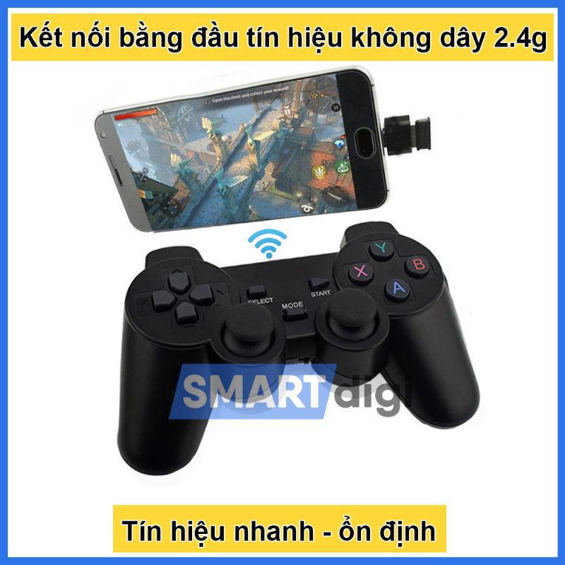 Tay cầm chơi game PC Laptop / Điện thoại Android / Android TV /Android Box/PS3 – Tay cầm chơi game không dây USB 2.4G D7