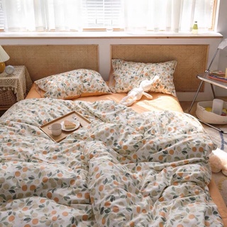Set Chăn Ga Cotton Living -mẫu quả cam hit hot