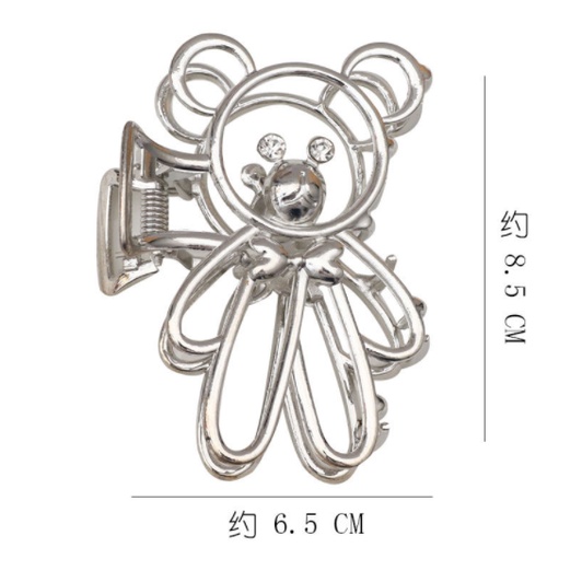 Kẹp tóc càng cua kim loại hình gấu teddy xinh cực  Clovershop68