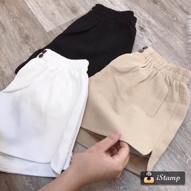 [ Mã FAMAYWA giảm 10K đơn 50K] Quần short xẻ tà 2 khuy chất đũi | BigBuy360 - bigbuy360.vn