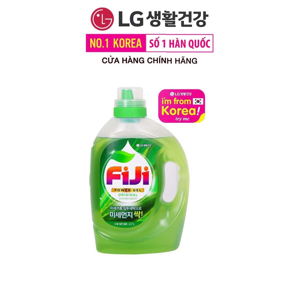 [Quà tặng không bán] Nước giặt FIJI Power Gel Original làm sạch vượt trội, hương truyền thống 2.7L