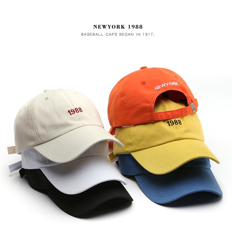 Mũ Lưỡi Trai Cotton Thêu Chữ Thời Trang