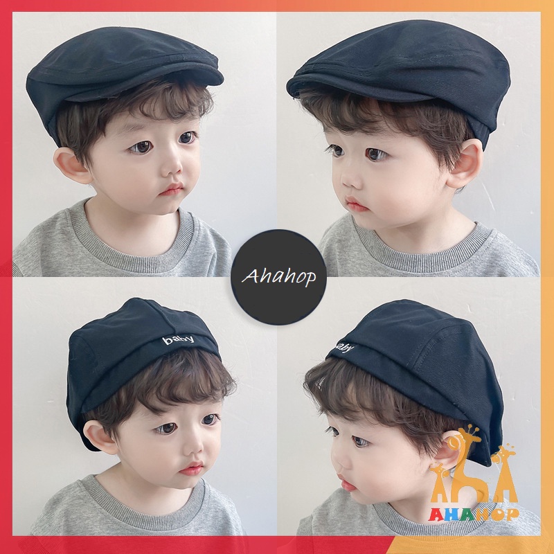 Mũ nồi beret cho bé - Mũ nón mỏ vịt chất vải kaki mềm thêu chữ Baby cực xinh nhiều màu cho bé trai bé gái mới nhất MN03