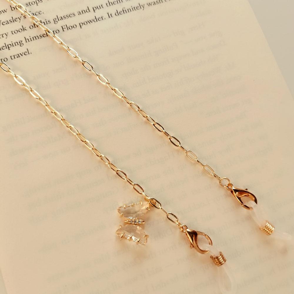 Dây Đeo Kính Chống Trượt Thời Trang VANES1|Gấu Bông Họa Tiết Bướm Xinh Xắn Chất Lượng|Dây Đeo Cổ Bohemia Bằng Kim Loại Nhiều Màu Sắc