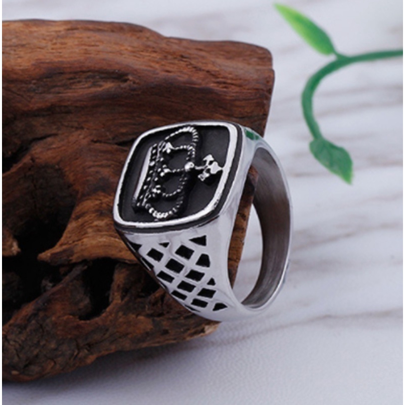 Nhẫn Kim Loại Hình Vương Miện Phong Cách Vintage Cho Nam