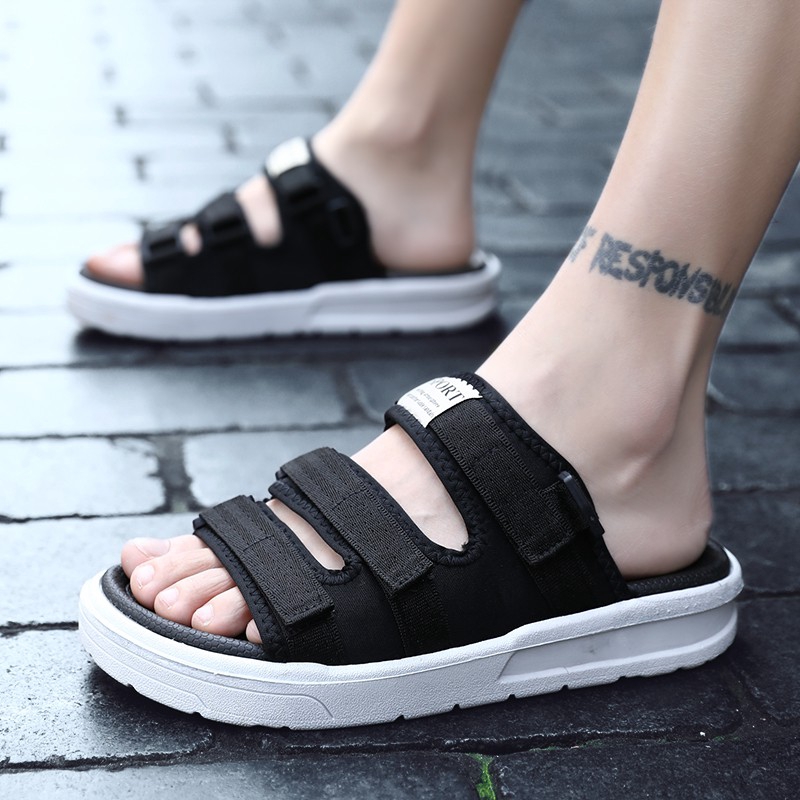 Giày sandal thể thao ngoài trời quai khóa dán đơn giản size 36~48