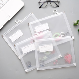 Túi zip đựng giấy tờ mỹ phẩm chống nước size A5 hoạ tiết hoa quả