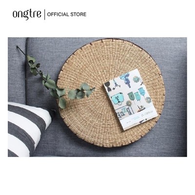 Đệm Ngồi Cói ONGTRE Hình Tròn, Vuông 45cm, Nệm Ngồi Bệt Thoáng Khí, Đệm Lót Ghế Decor Phòng Khách, Cafe, Homestay