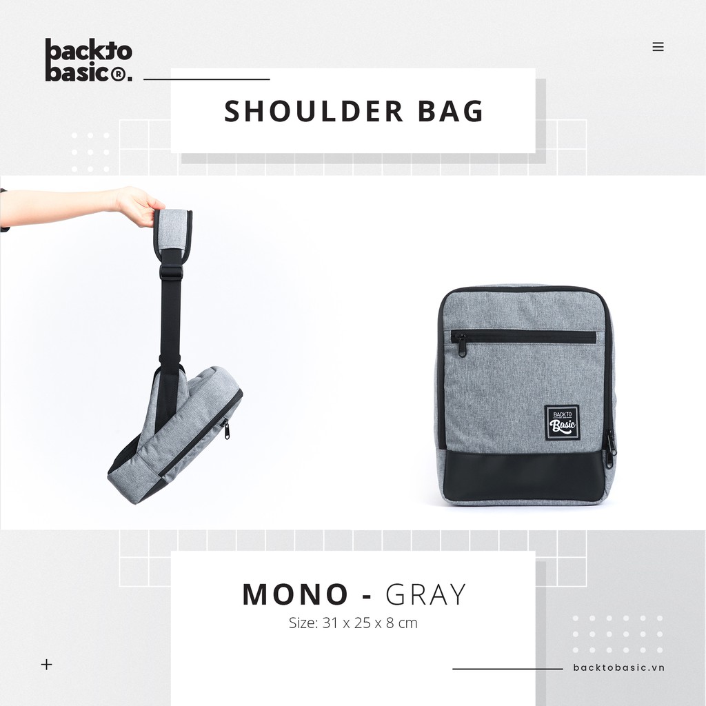 Túi đeo chéo Back To Basic - MONO nhiều ngăn chứa đồ, chống thấm nước | BigBuy360 - bigbuy360.vn