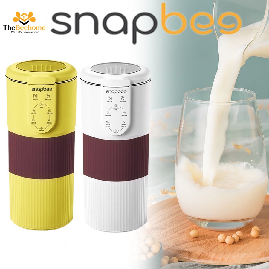 Máy làm sữa hạt mini Snapbee SK-205VN - Làm sửa đậu nành, xay sinh tố, ngủ cốc, nấu cháo, soup cho bé - BH 24 THÁNG